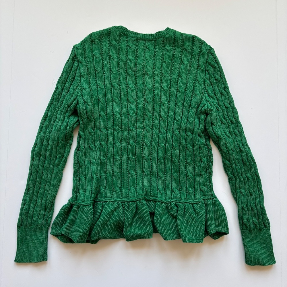 Polo Green Cardigan Sweater - Picture 7 of 9
